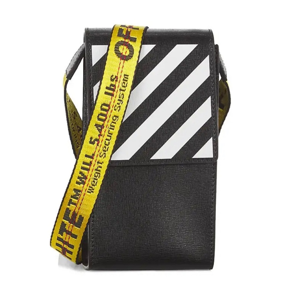OFF WHITE  BINDER DIAGONAL STRIPE PHONE HOLDER